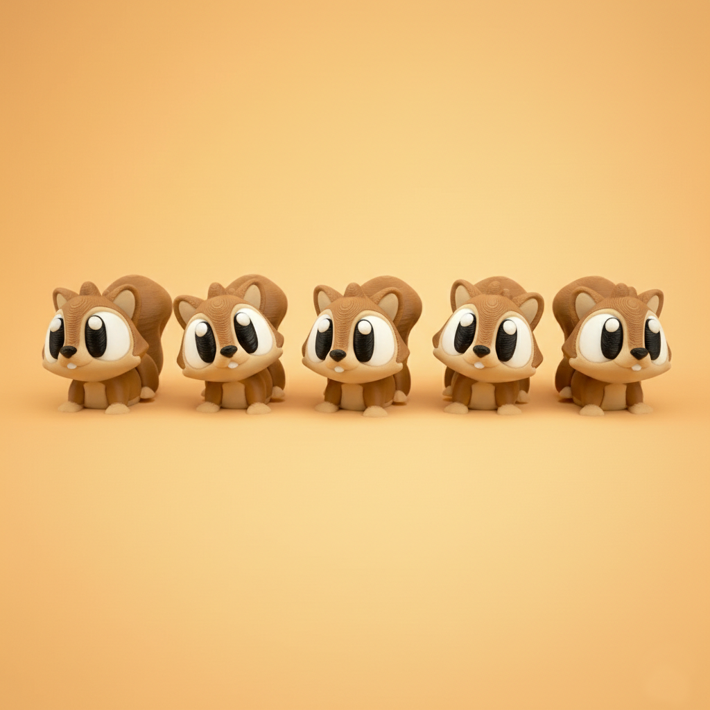 Flexi Squirrels – Cute Articulated Friends – view 5 | Wigglix