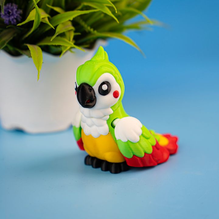 Parrot Paradise Island Playset – Articulated Parrot Collectible Set | Wigglix