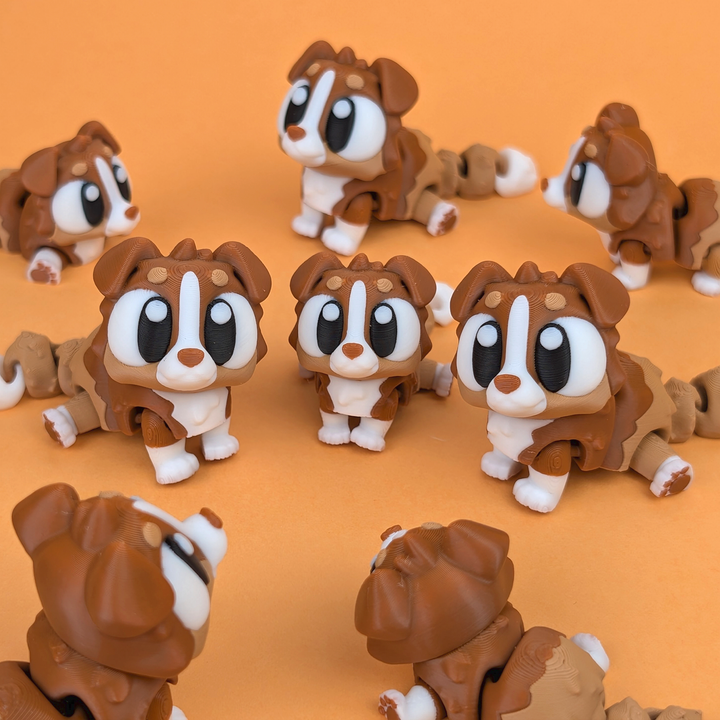 Flexi Australian Shepherd – Articulated Collectible Pup | Wigglix