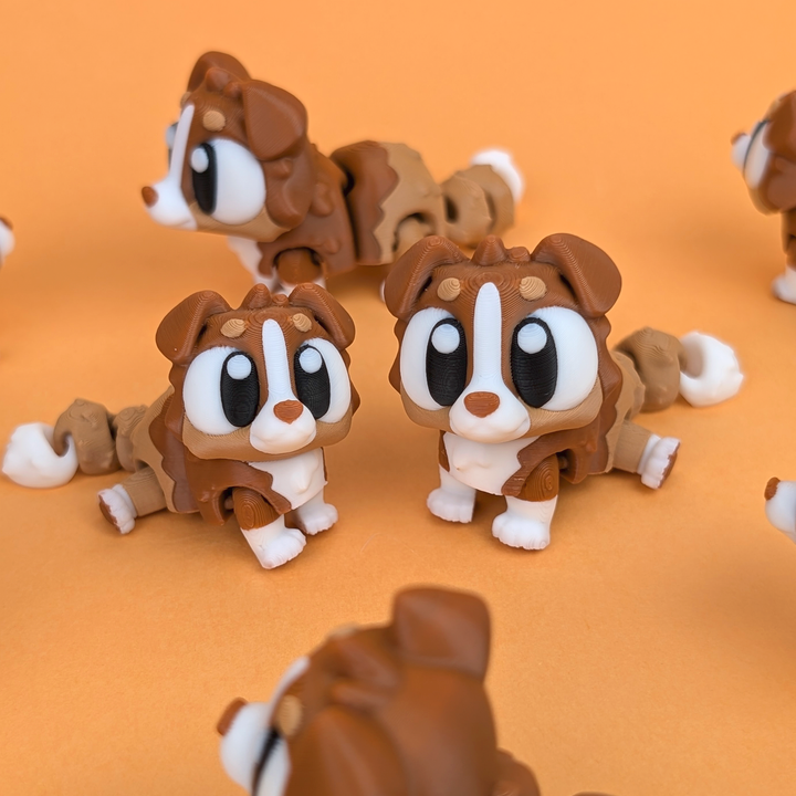 Flexi Australian Shepherd – Articulated Collectible Pup | Wigglix