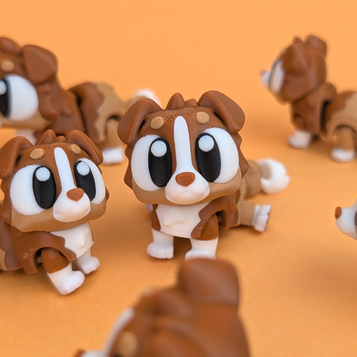 Flexi Australian Shepherd – Articulated Collectible Pup | Wigglix