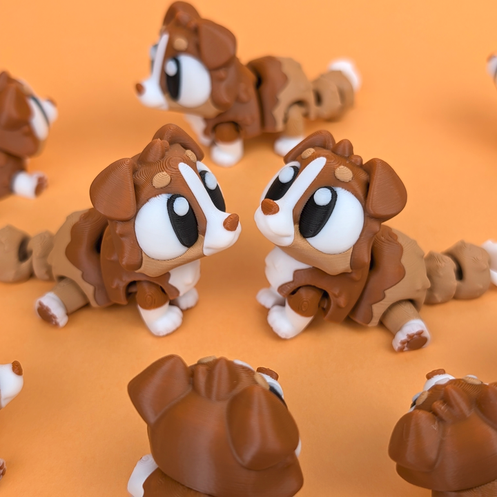 Flexi Australian Shepherd – Articulated Collectible Pup | Wigglix