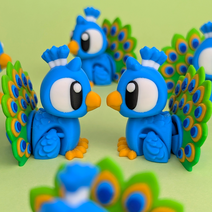 Flexi Peacock – Adorable Articulated Collectible | Wigglix
