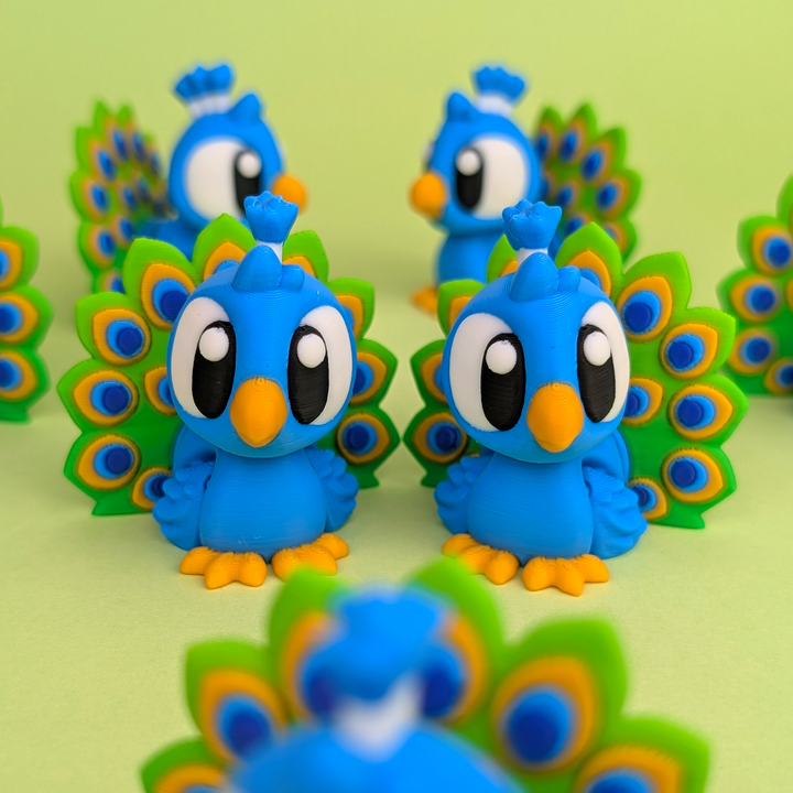 Flexi Peacock – Adorable Articulated Collectible | Wigglix