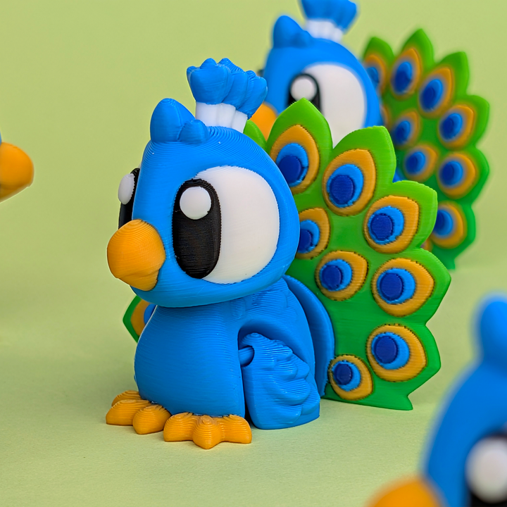 Flexi Peacock – Adorable Articulated Collectible | Wigglix