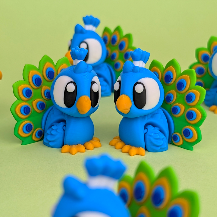 Flexi Peacock – Adorable Articulated Collectible | Wigglix