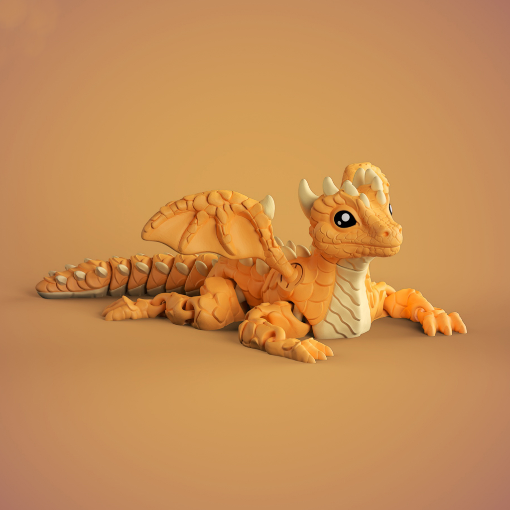 Goldy the Golden Dragon – Majestic Articulated Fantasy Collectible