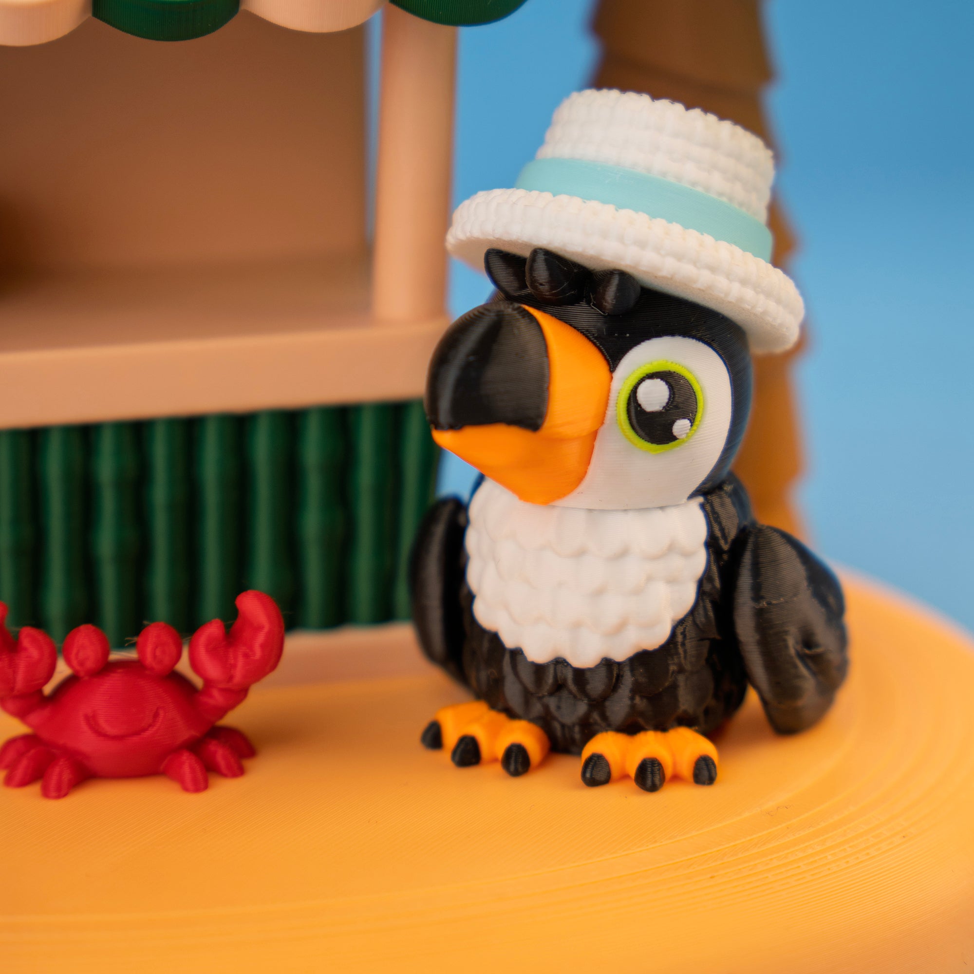 Tiki Bar & Toucan Playset – Tropical Island Collectible Set | Wigglix