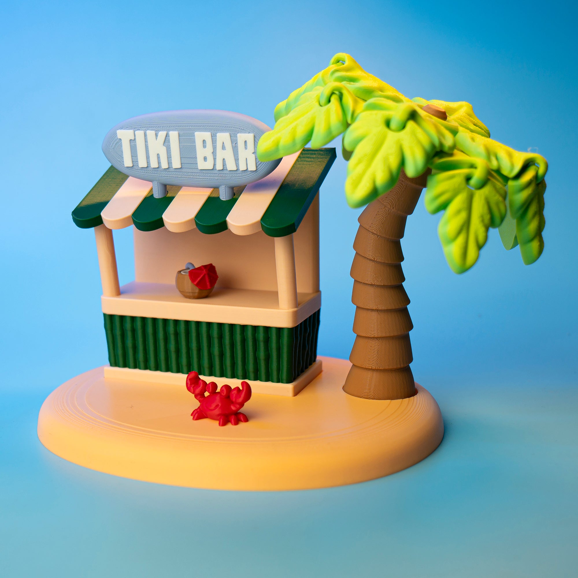 Tiki Bar & Toucan Playset – Tropical Island Collectible Set | Wigglix