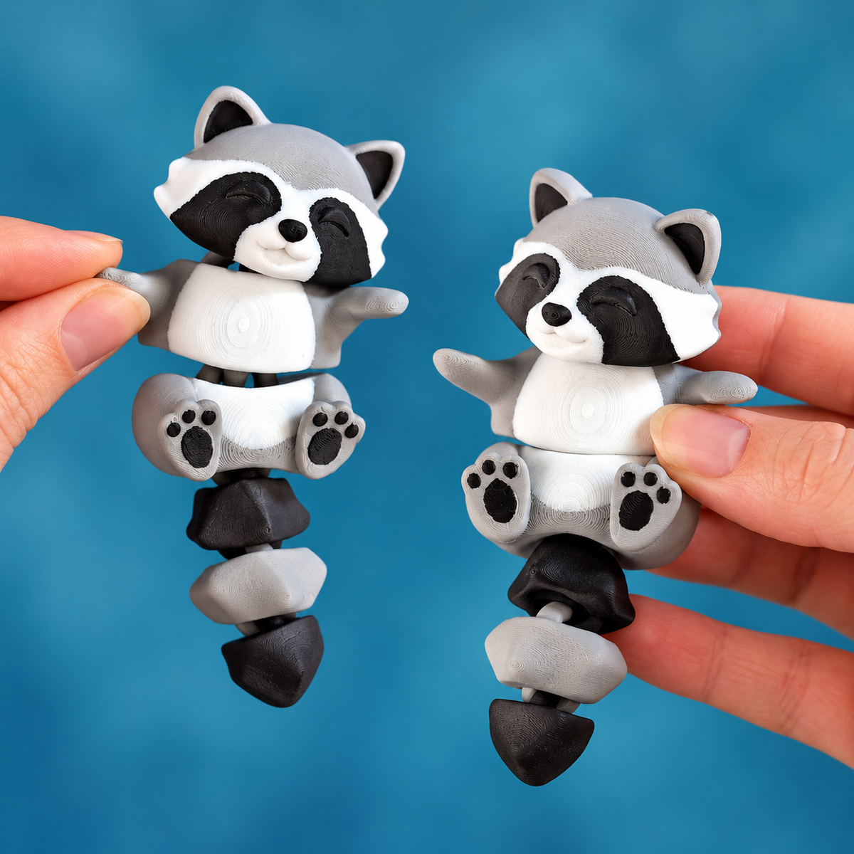 Bandit the Flexi Raccoon – Magnetic Hand-Holding Buddy