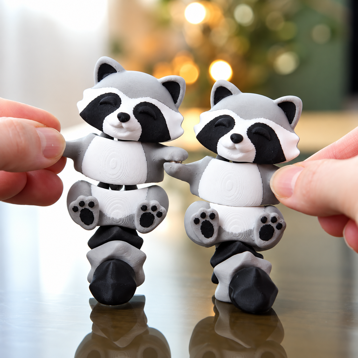 Bandit the Flexi Raccoon – Magnetic Hand-Holding Buddy