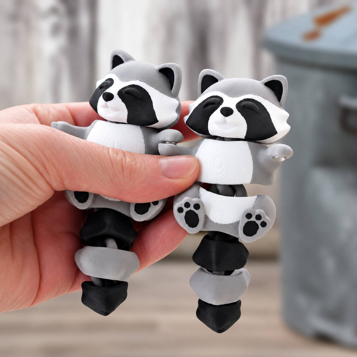 Bandit the Flexi Raccoon – Magnetic Hand-Holding Buddy