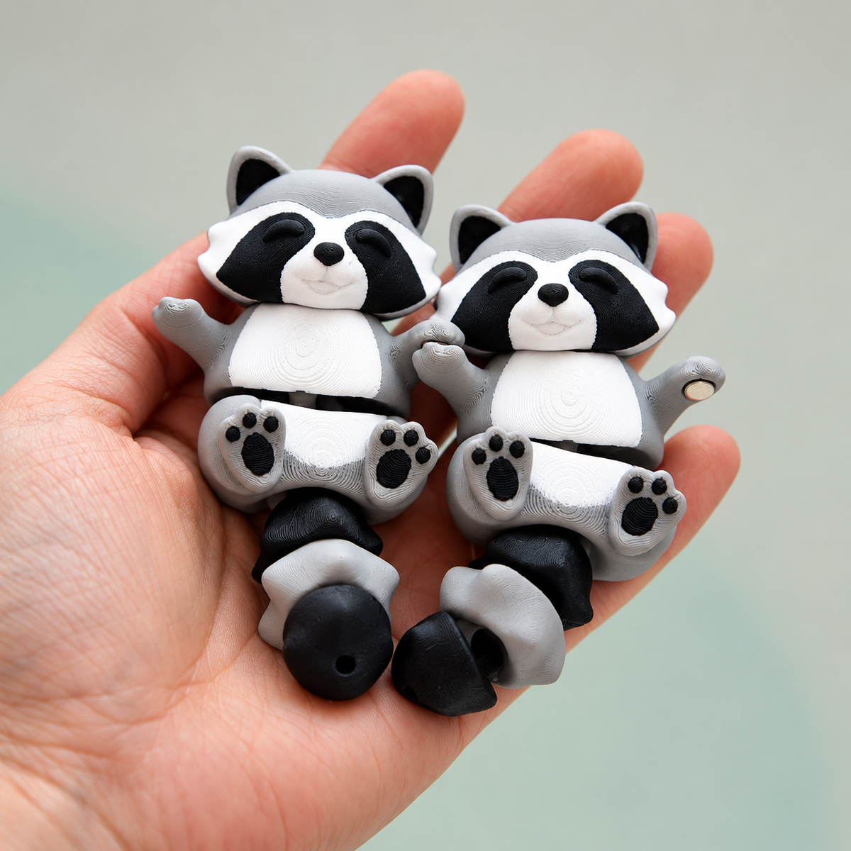 Bandit the Flexi Raccoon – Magnetic Hand-Holding Buddy