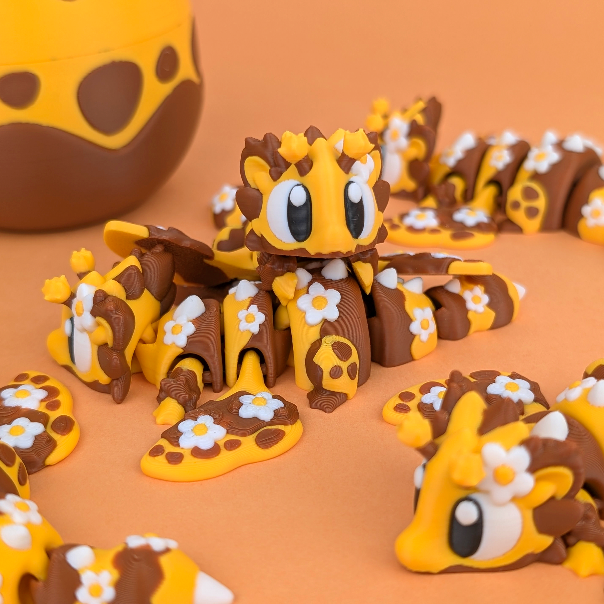Bee Mini Dragon Trio &amp; Honey Egg – Adorable Articulated Fantasy Set