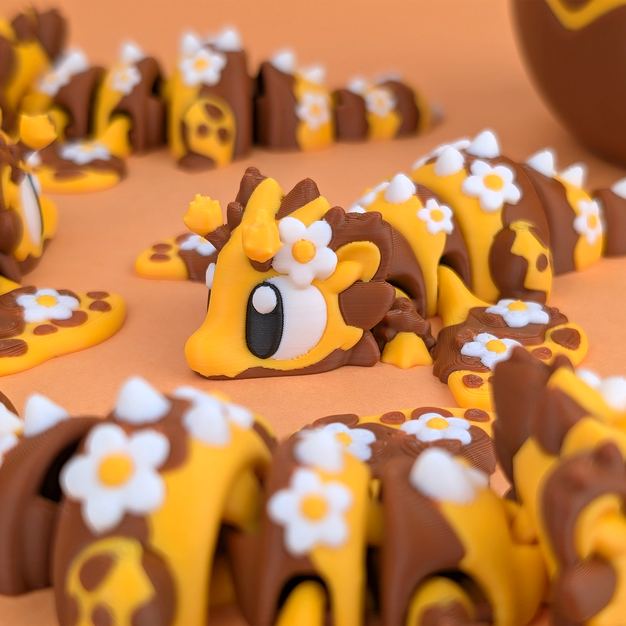 Bee Mini Dragon Trio &amp; Honey Egg – Adorable Articulated Fantasy Set