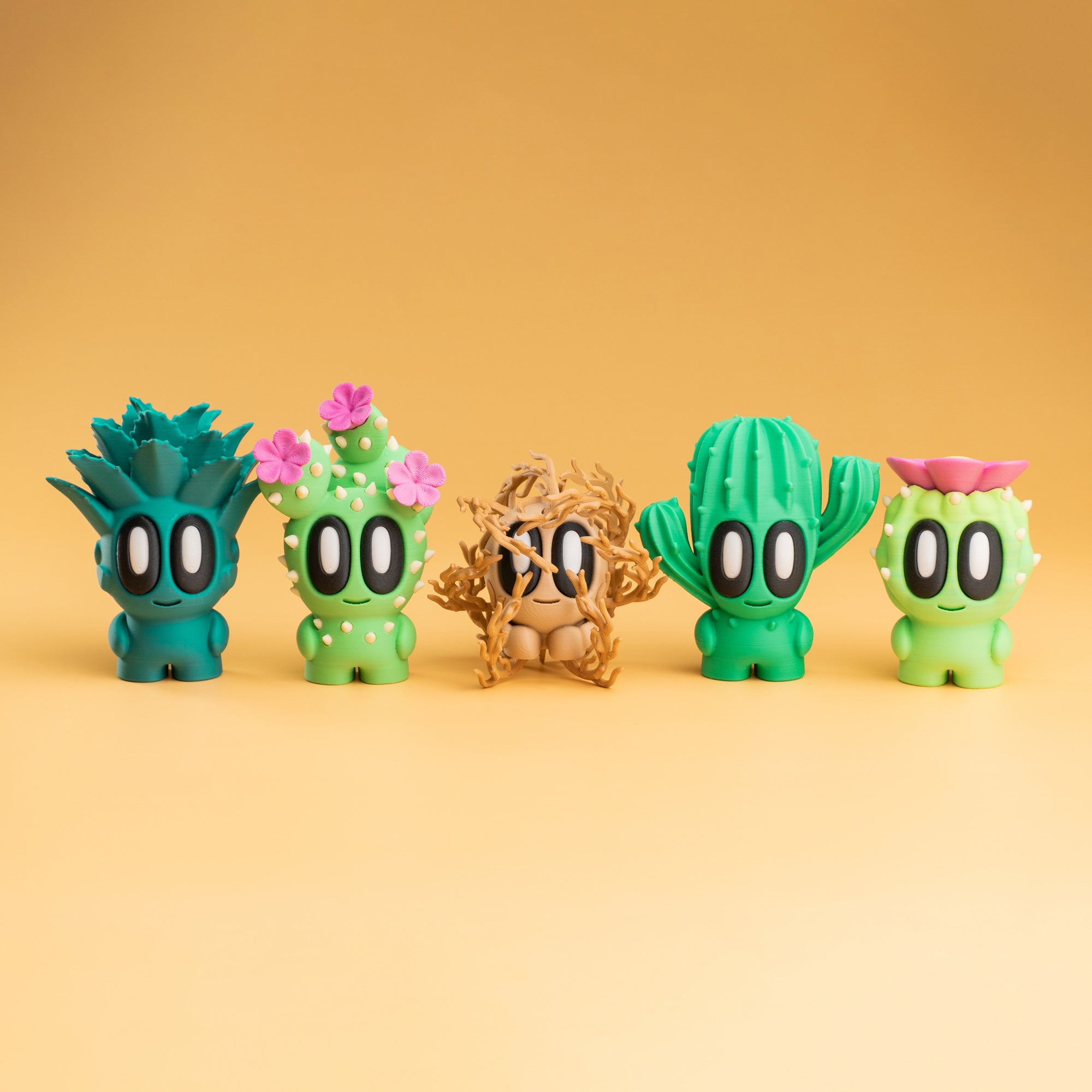 Blob Verse Desert Plants – Articulated Cactus & Succulent Set | Wigglix