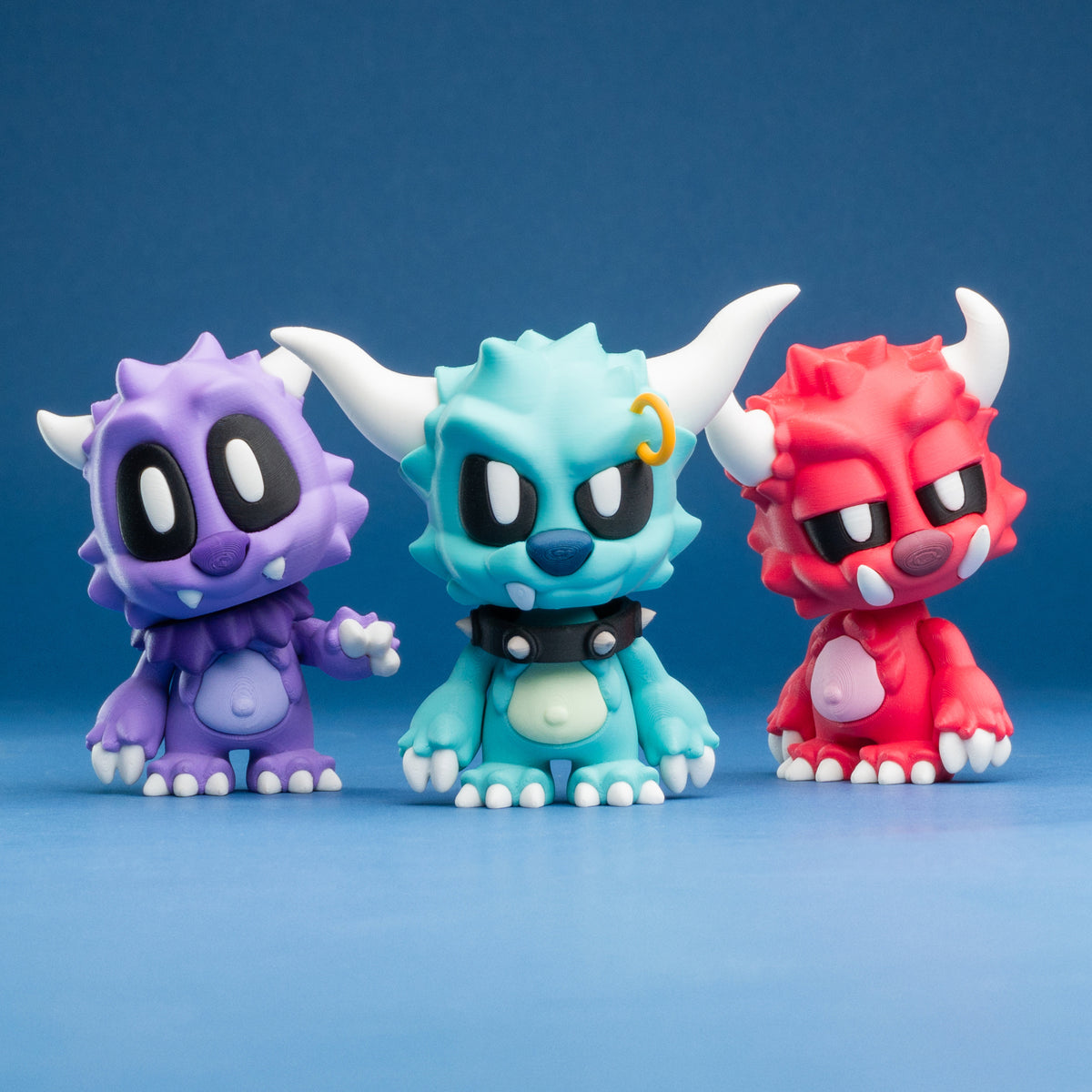 Blob Monsters – Spiky Cute Articulated Collectible Set (Pack of 3)