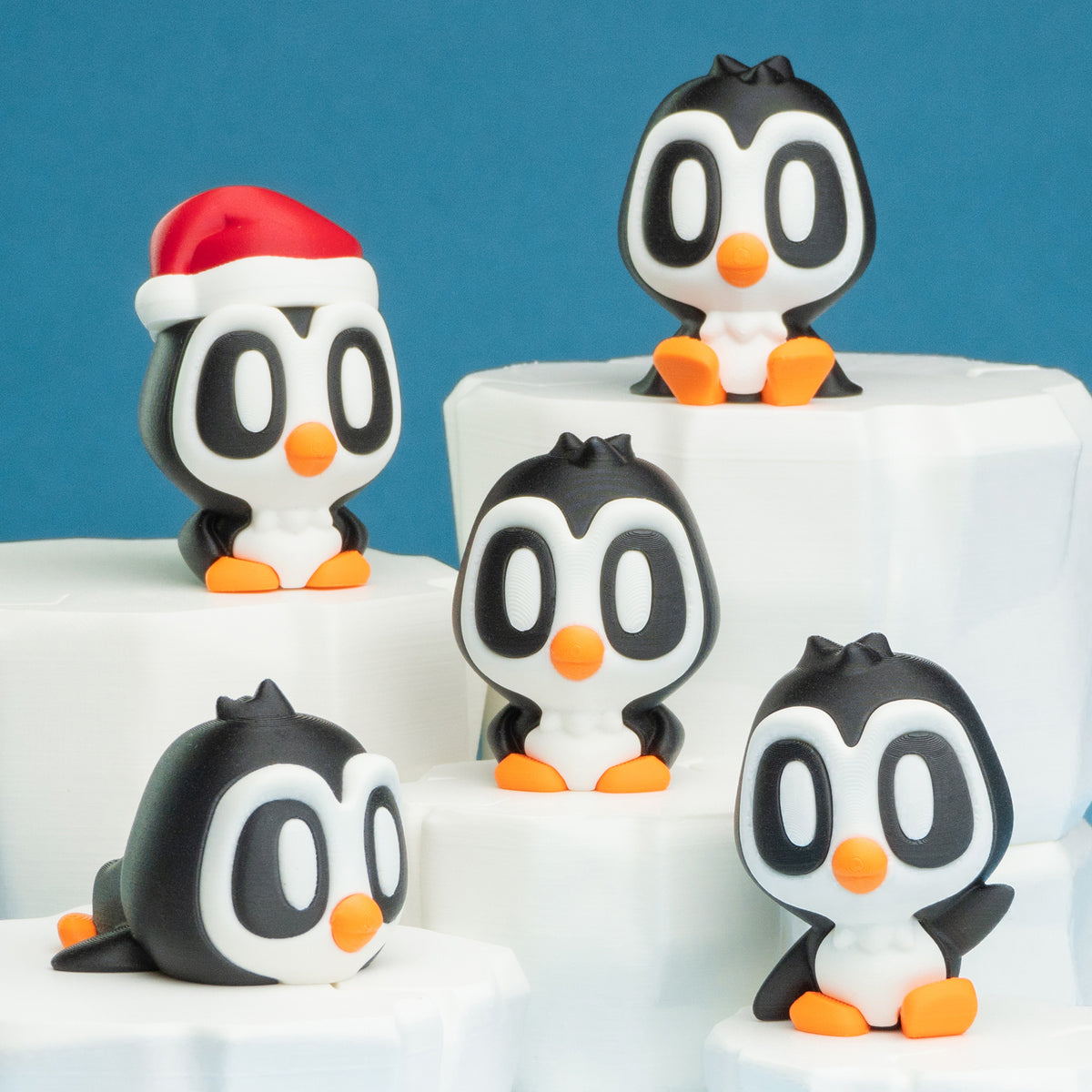 Blob Penguins – Icy Cute Collectible Set (Pack of 6 + Ice Storage Pod)