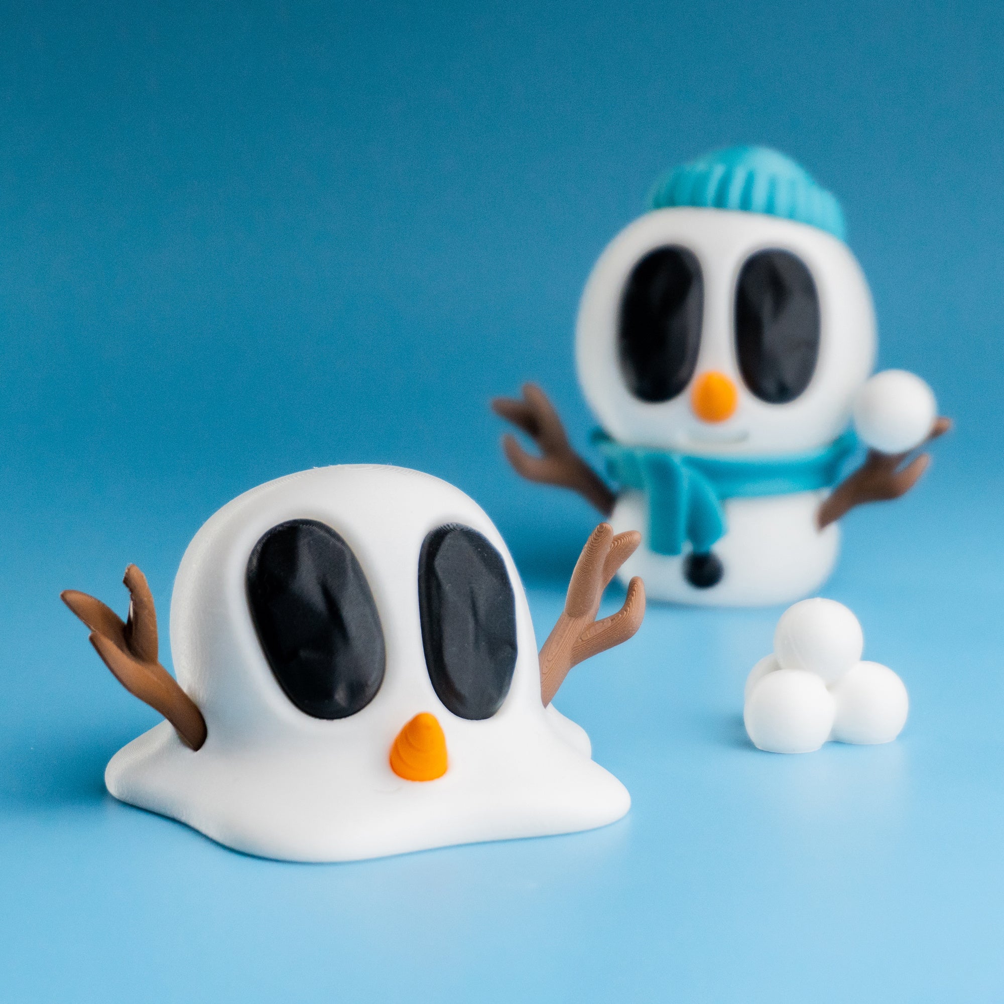 Blob Snowmen – Winter Collectible (Set Of 5) – view 3 | Wigglix