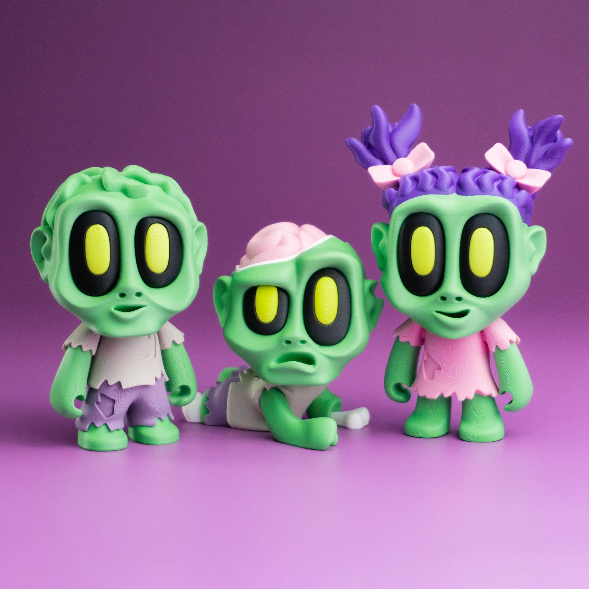 Blob Zombies – Spooky Cute Collectible Set (Pack of 3) – Wigglix Store