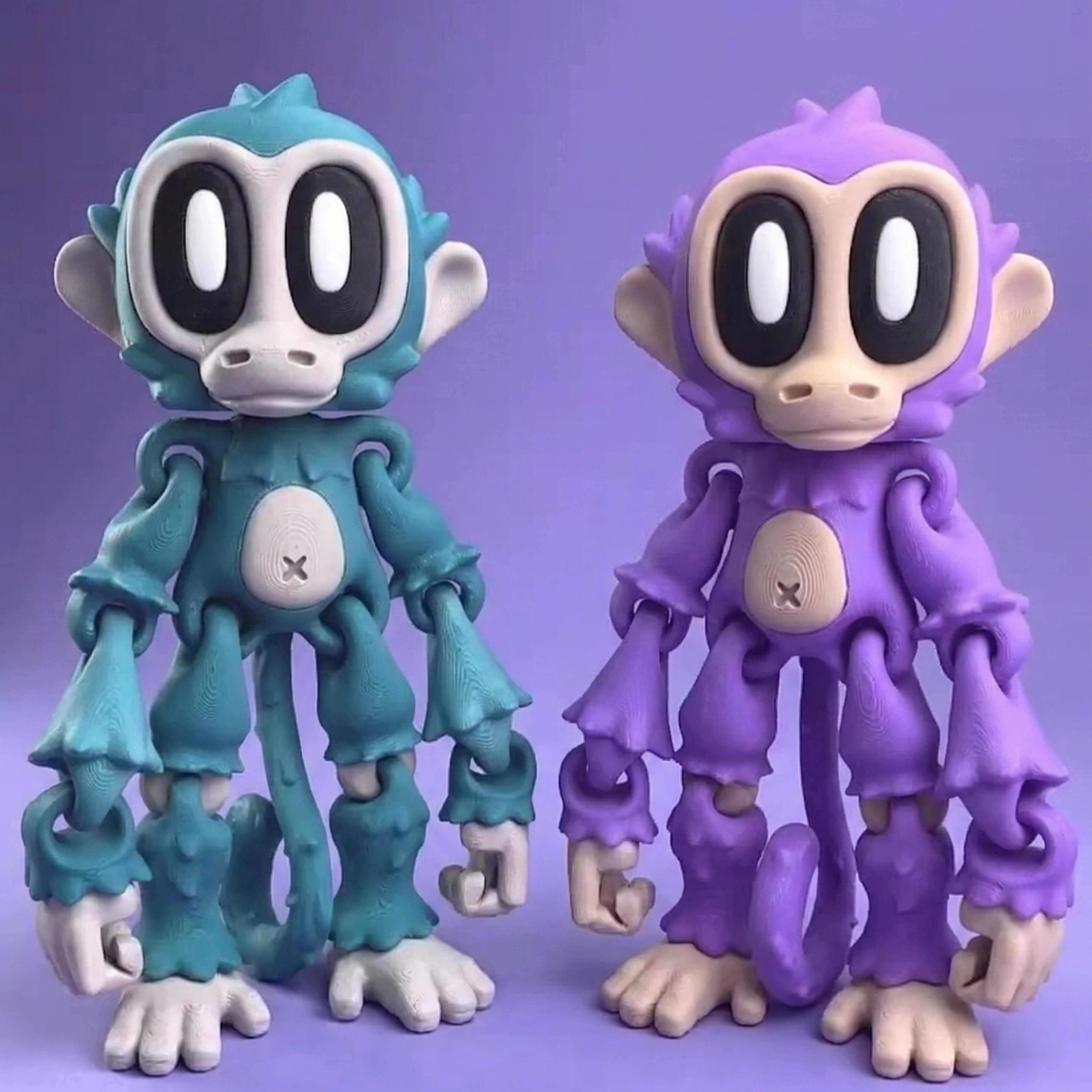 Flexi Monkey &amp; Banana Combo – Cute Articulated Jungle Set (Multiple Packs)