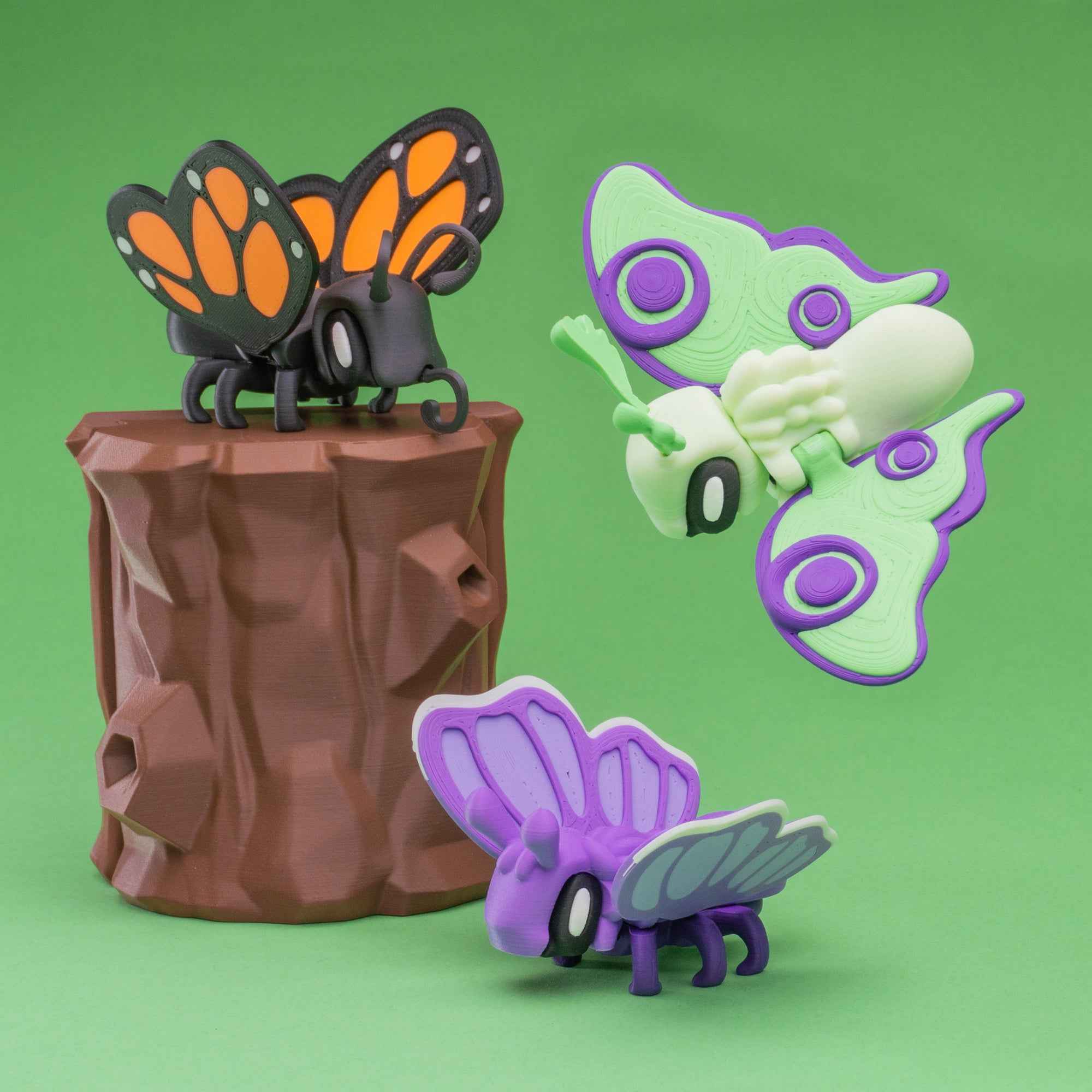 Blob Butterflies & Woodland Log Hideout