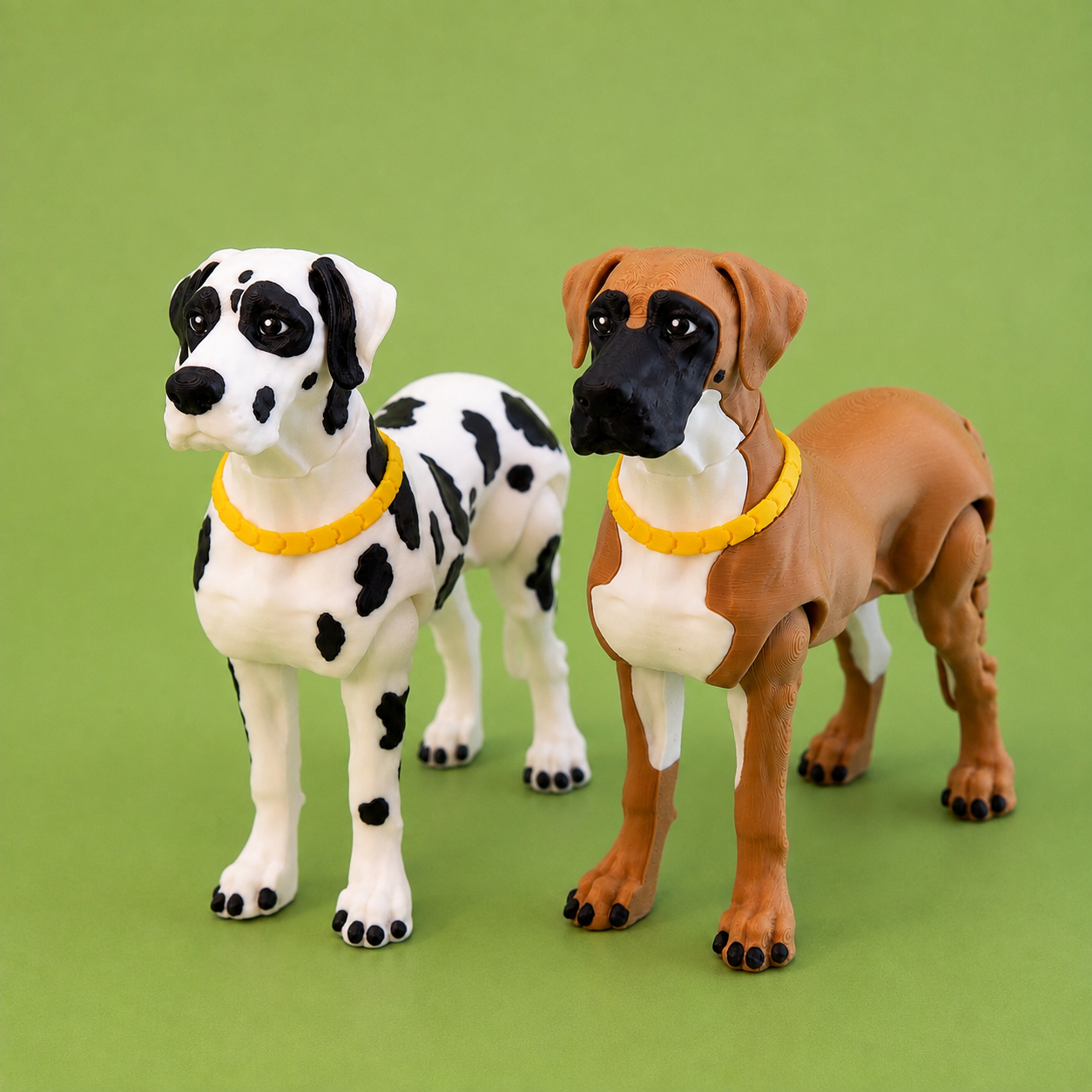 Great Dane Duo – Ear Down – Articulated Collectible | Wigglix