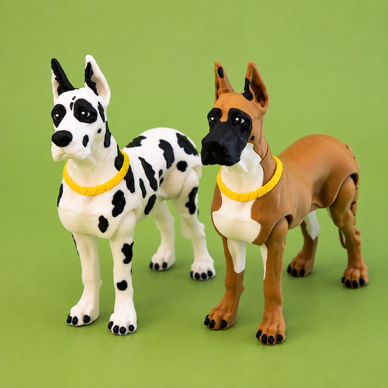 Great Dane Duo – Ear Up – Articulated Collectible | Wigglix