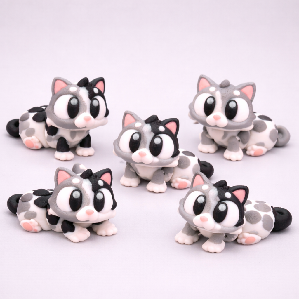 Flexi Cats – Adorable Articulated Kitty Set (Pack of 5)