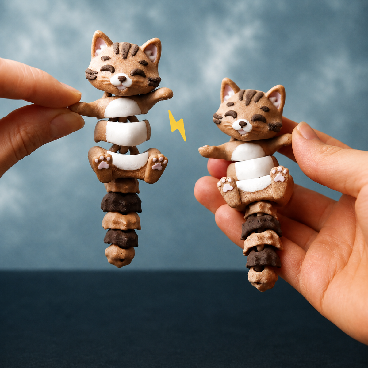 Mochi the Flexi Cat – Magnetic Hand-Holding Buddy
