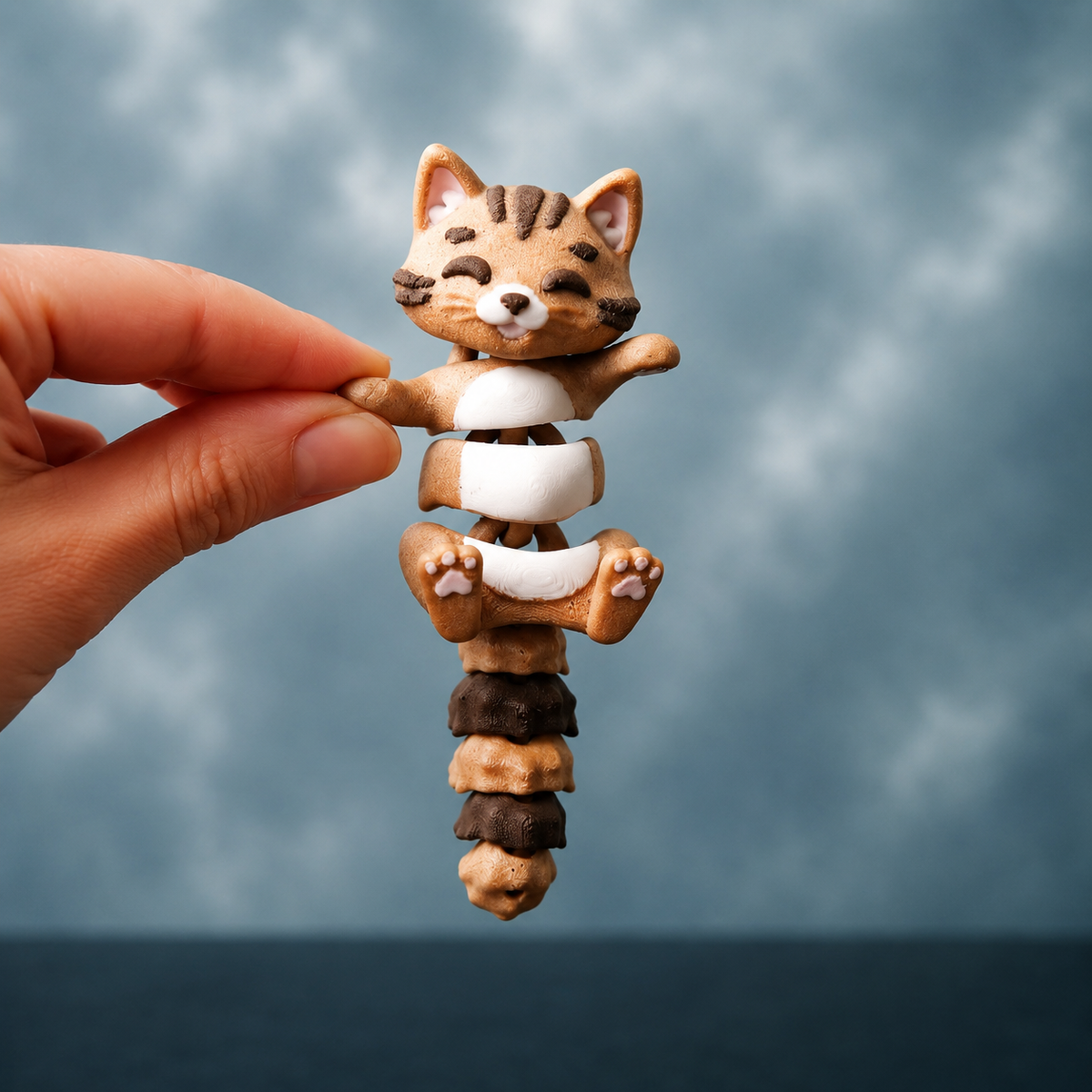Mochi the Flexi Cat – Magnetic Hand-Holding Buddy