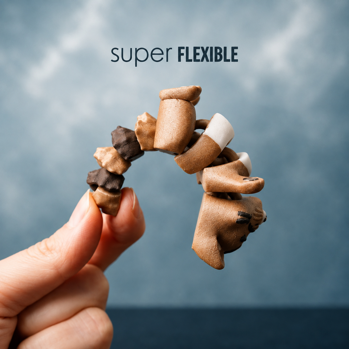 Mochi the Flexi Cat – Magnetic Hand-Holding Buddy