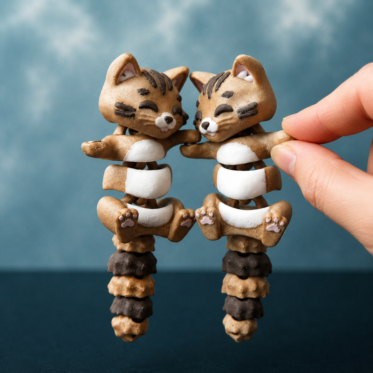 Mochi the Flexi Cat – Magnetic Hand-Holding Buddy