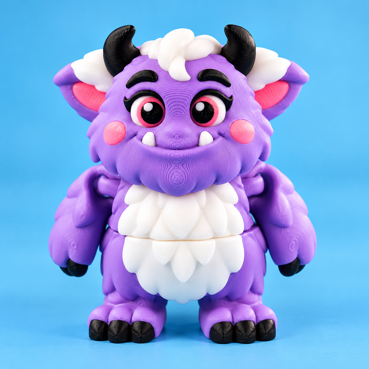 Flexi Fluffy Monster – Cute Articulated Monster Buddies (Pack of 2)