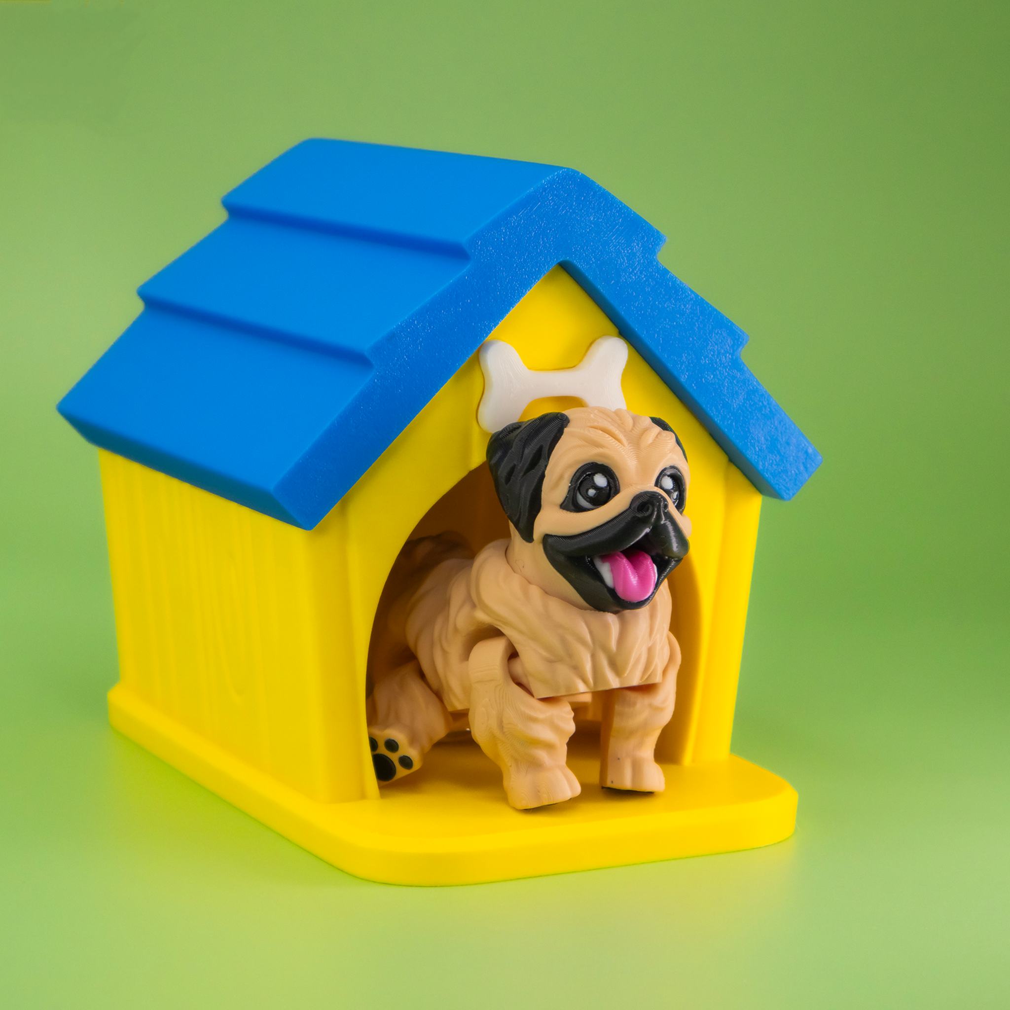 Flexi Pekingese Pup & Doghouse – Twin Pups, Endless Fun! – view 2 | Wigglix
