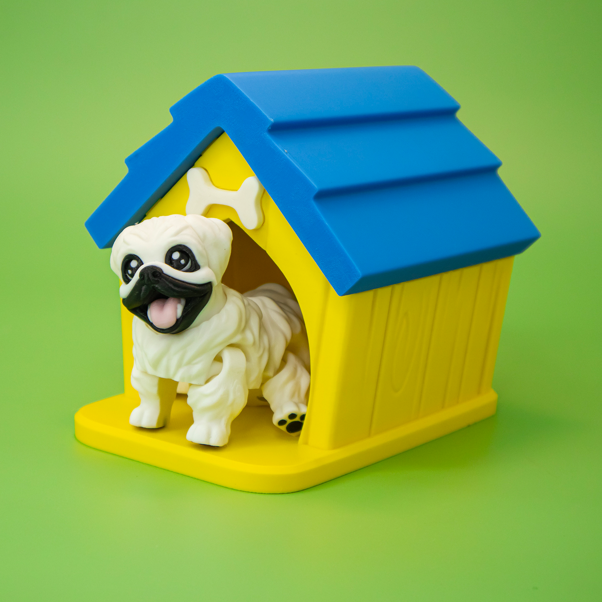 Flexi Pekingese Pup & Doghouse – Twin Pups, Endless Fun!