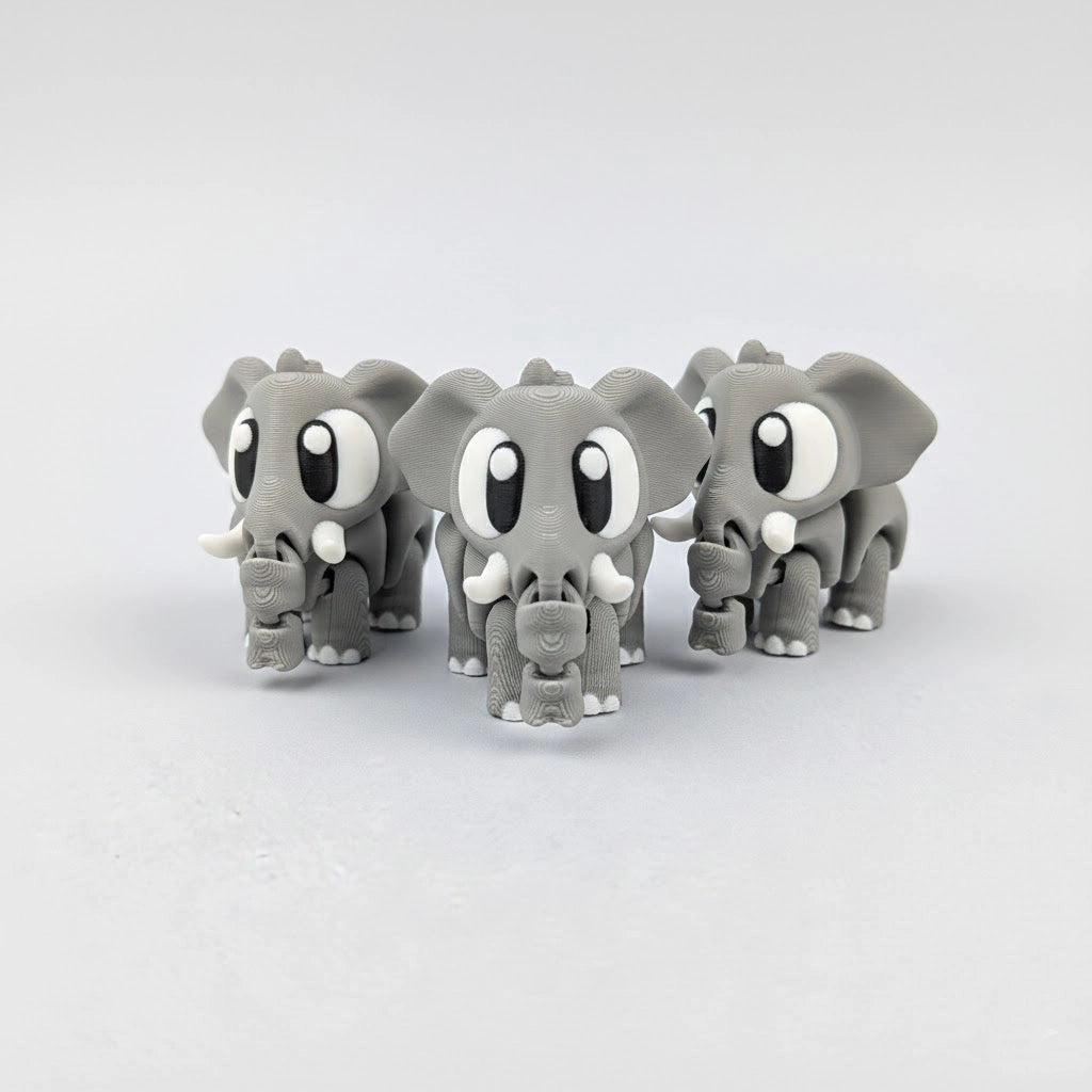 Flexi Elephants Adorable Articulated Elephant Collectible Wigglix