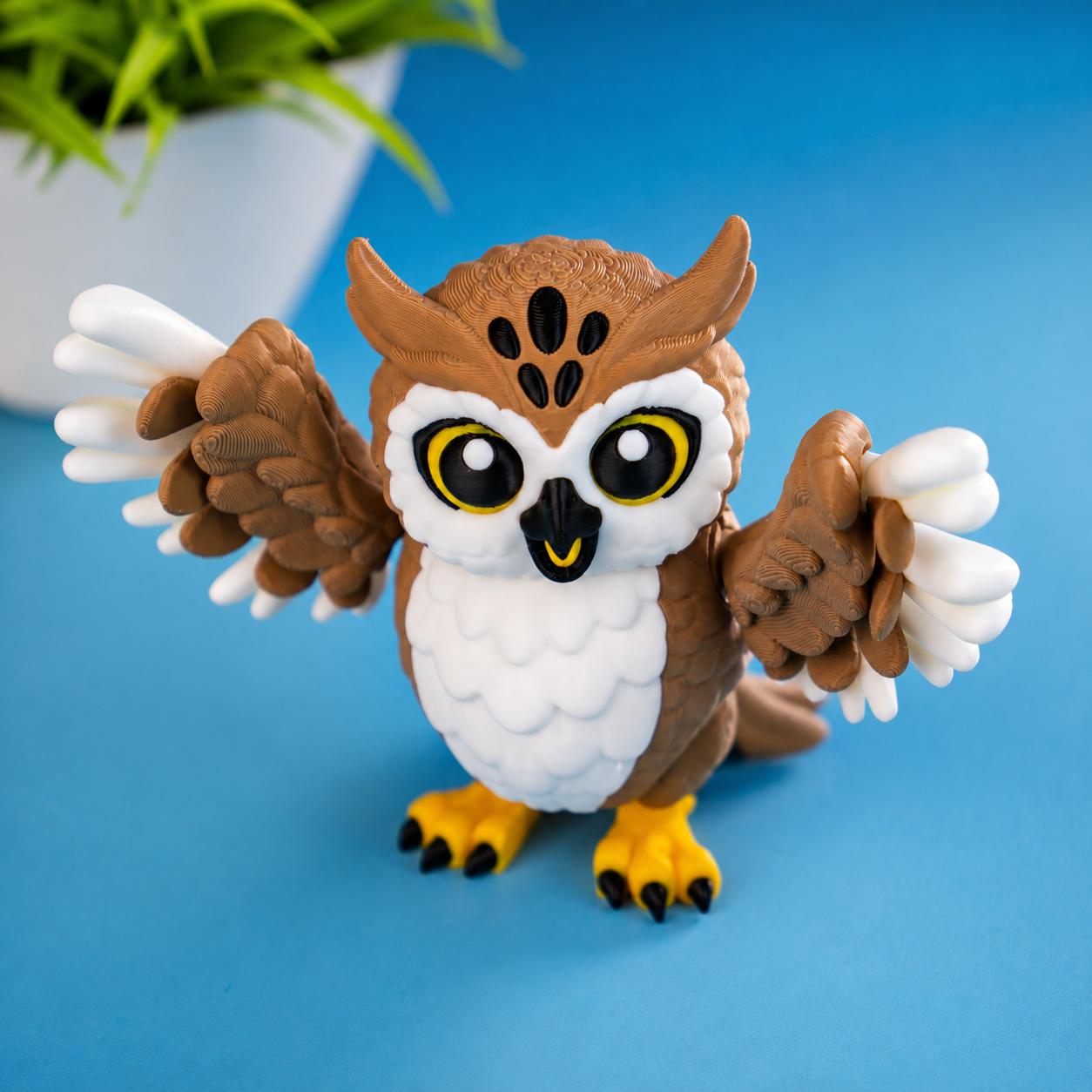 Flexi Ollie the Owl – Articulated Great Horned Owl Collectible | Wigglix