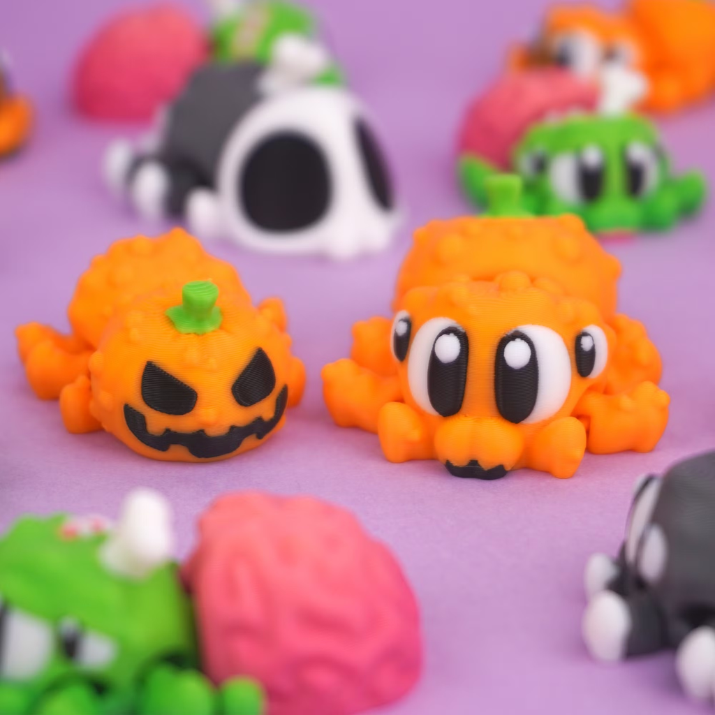 Flexi Halloween Spider Collection – Cute Articulated Spiders (Pack of 3)