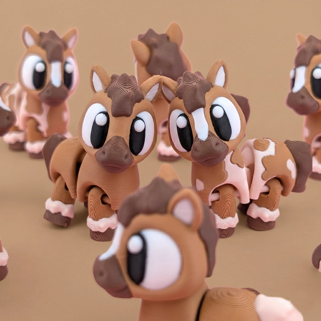 Flexi Horses – Charming Articulated Horse Set (Pack of 5)