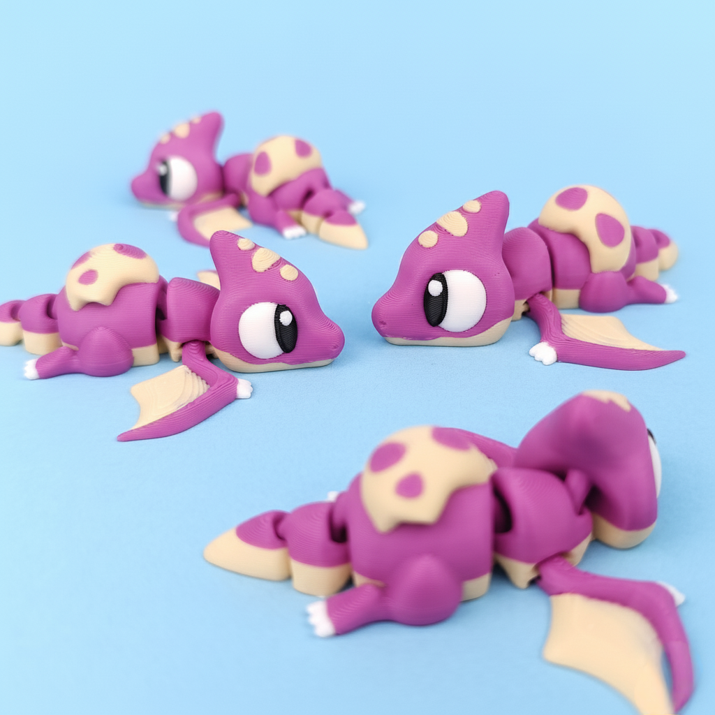 Flexi Pterodactyl – Cute Articulated Dino Set (Set Of 3) – view 2 | Wigglix