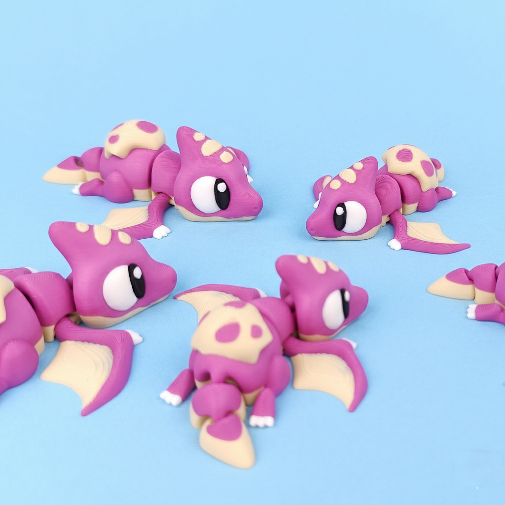 Flexi Pterodactyl – Cute Articulated Dino Set (Set Of 3) – view 3 | Wigglix
