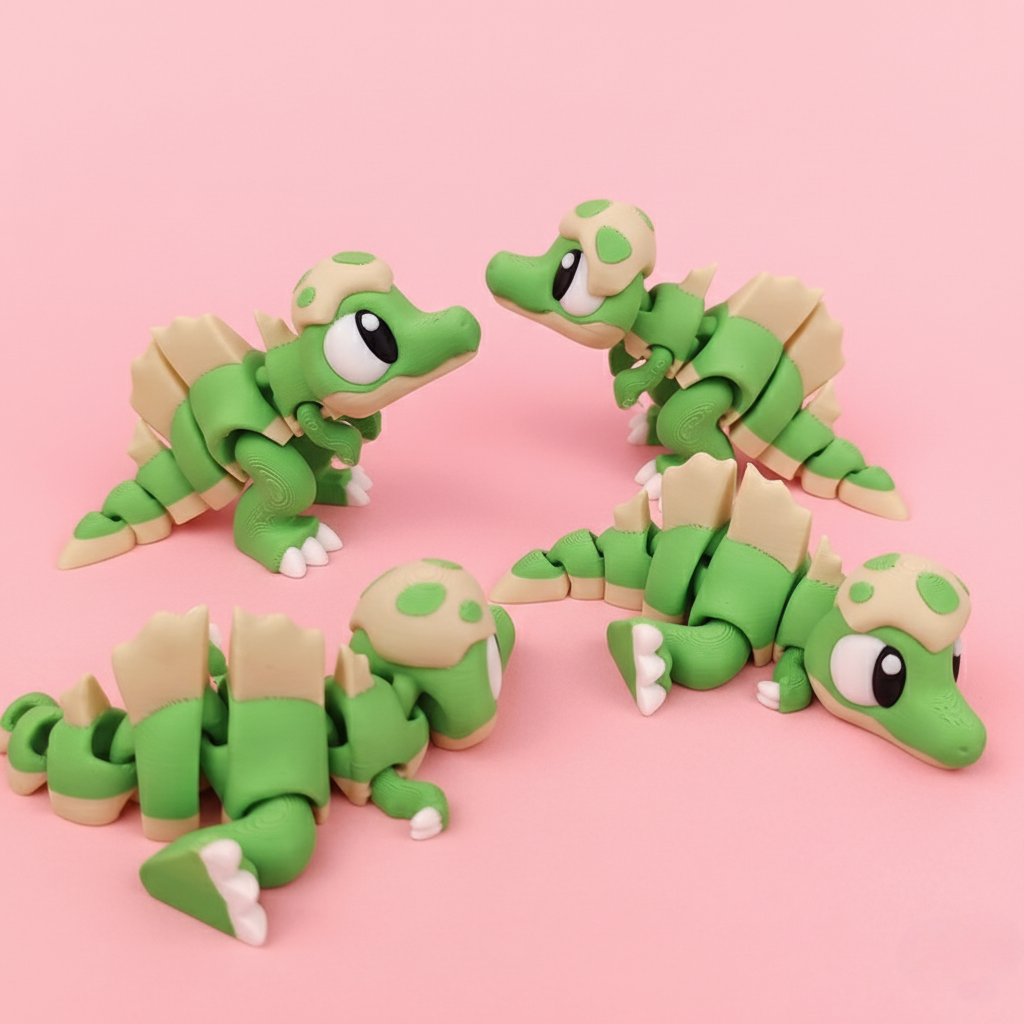 Baby Spinosaurus – Adorable Articulated Dino Trio (Set Of 3) – view 3 | Wigglix