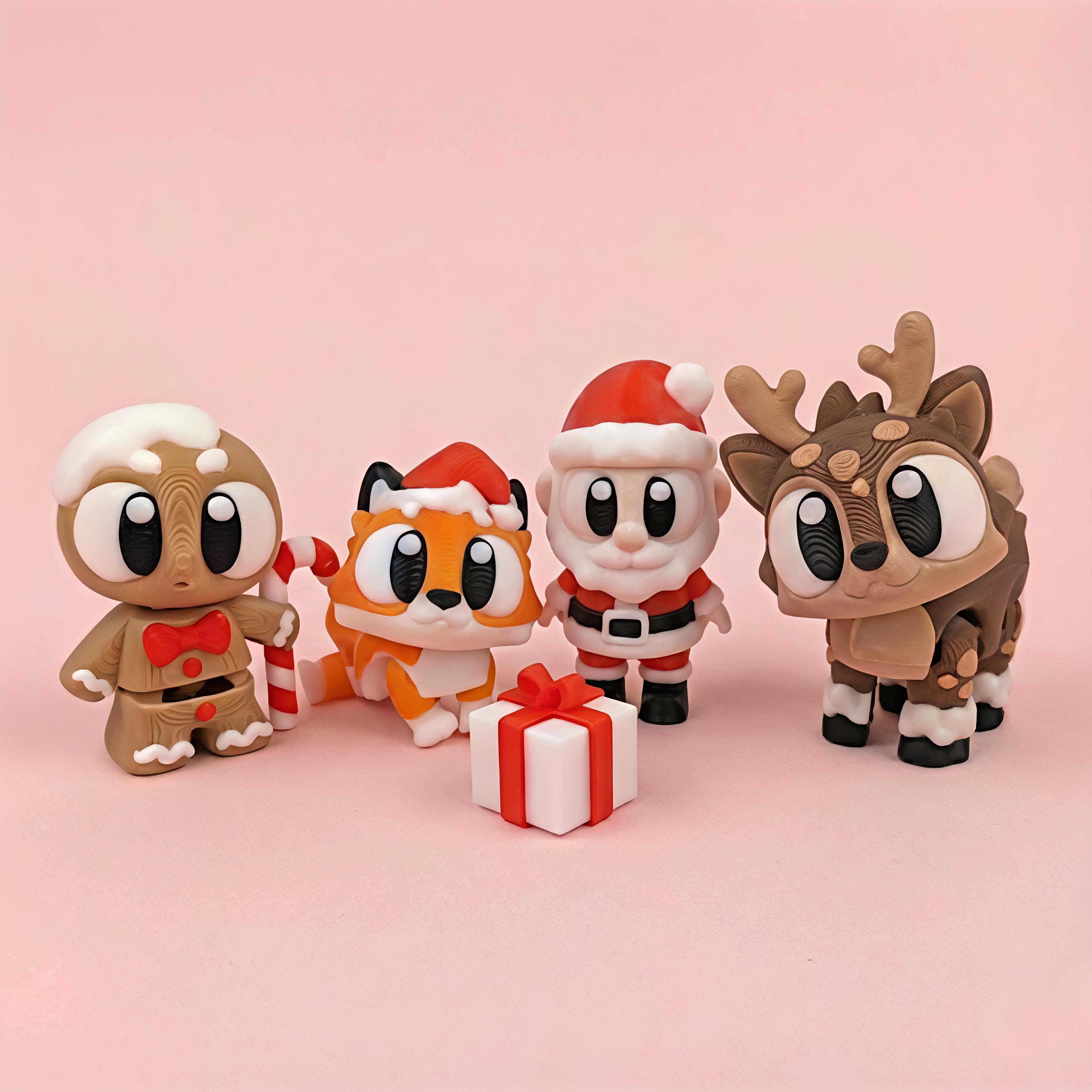 Christmas Character Mega Pack Festive Articulated Collectible Set Pack of 5