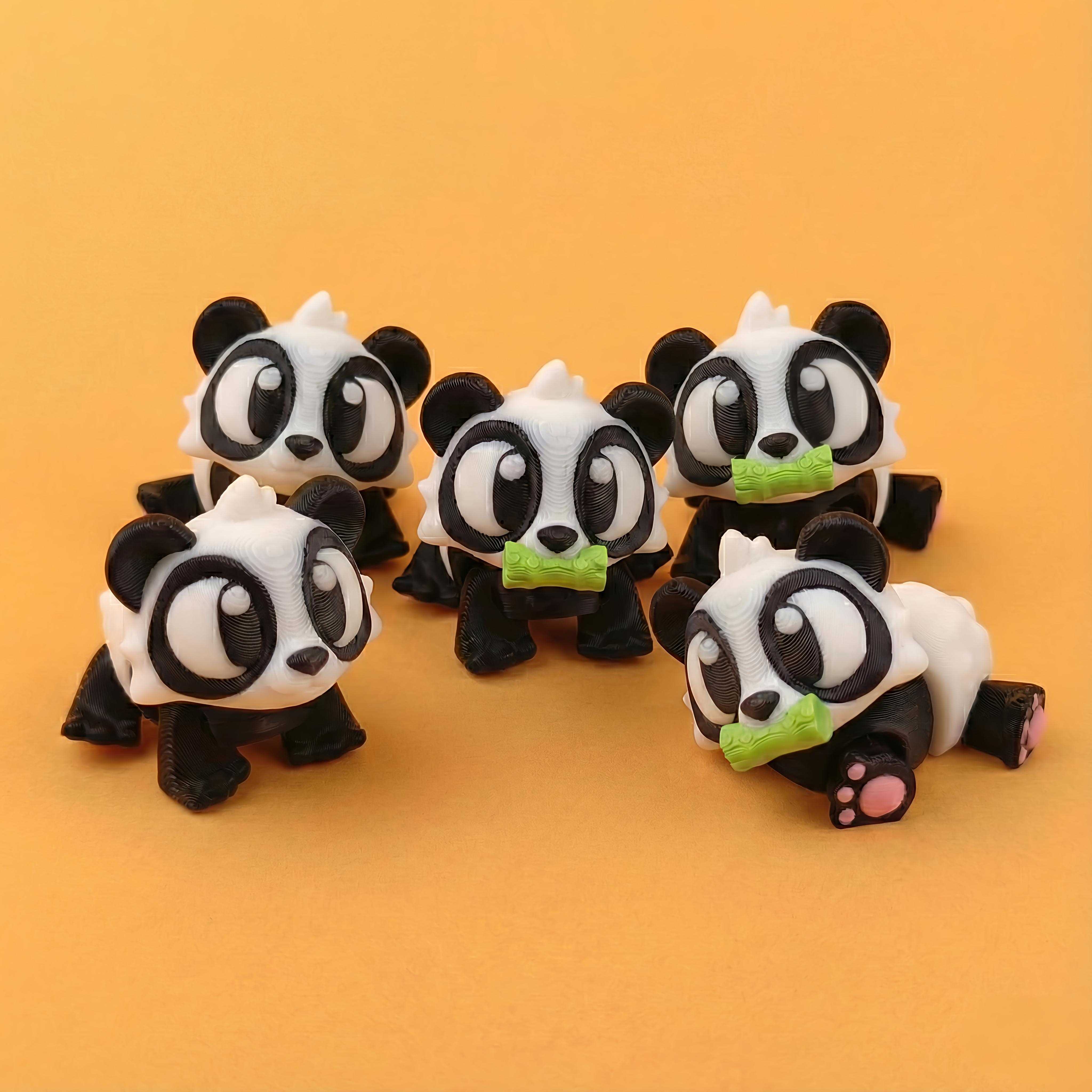 Flexi Panda Squad – Adorable Articulated Panda Collectible Set (Pack of 5)