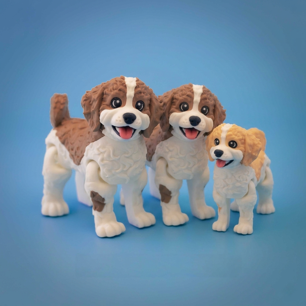 Flexi Labradoodle Puppies – Adorable Articulated Dog Collection (Multiple Packs)