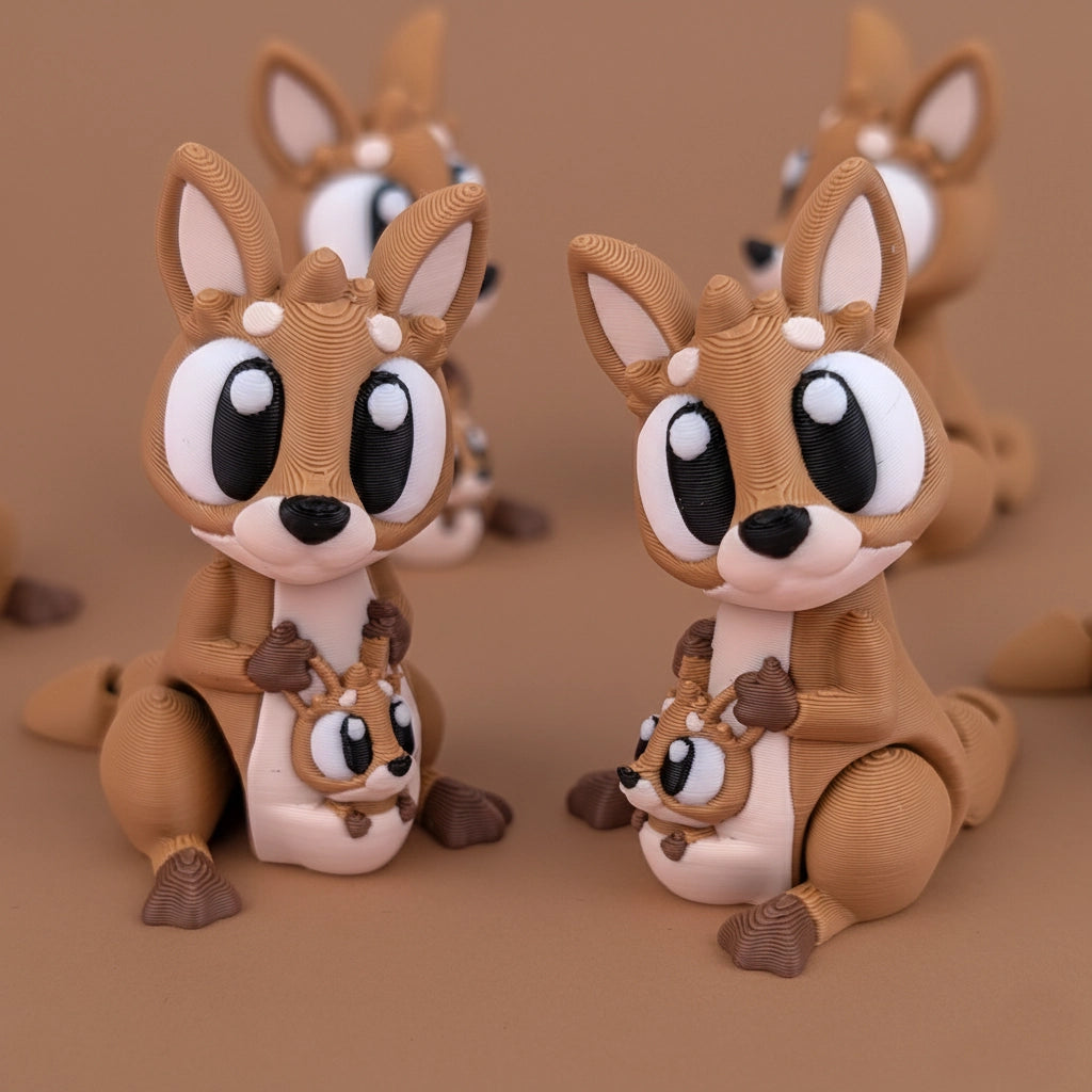 Flexi Kangaroo Family Adorable Kangaroo and Joey Set