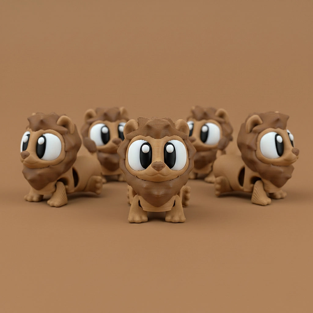 Flexi Lions – Cute Articulated Lion Set – view 3 | Wigglix