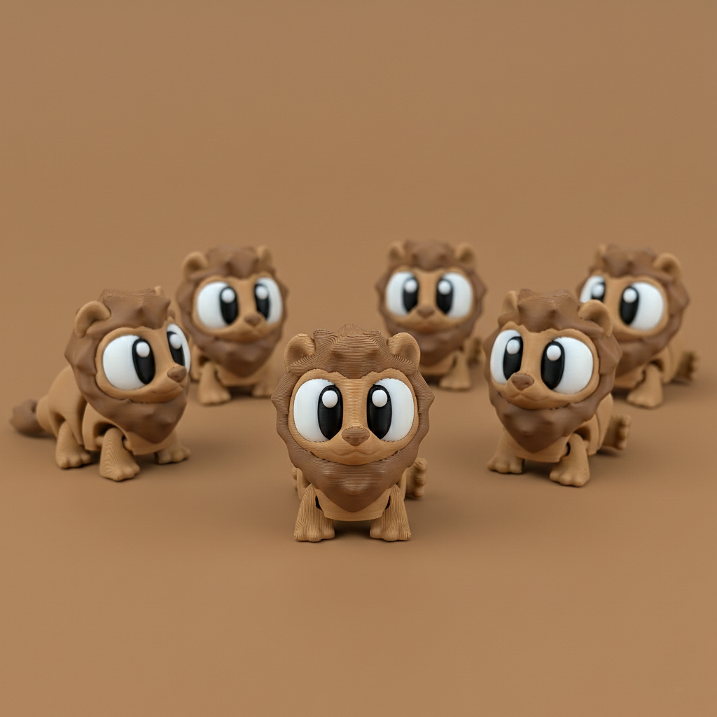 Flexi Lions – Cute Articulated Lion Set – view 2 | Wigglix