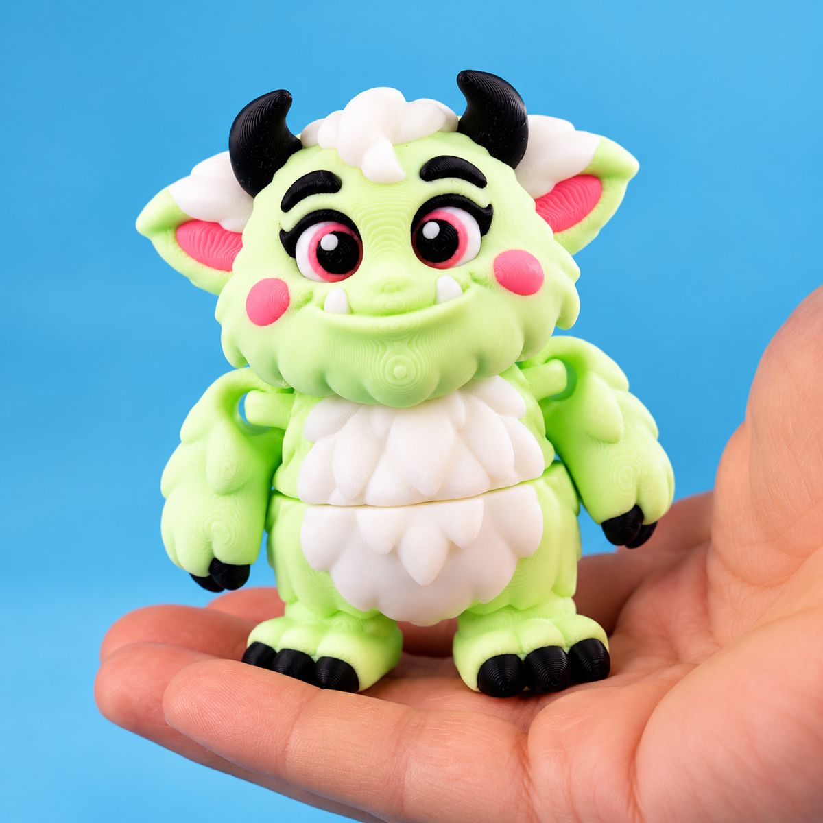 Flexi Fluffy Monster – Cute Articulated Monster Buddies (Pack of 2)